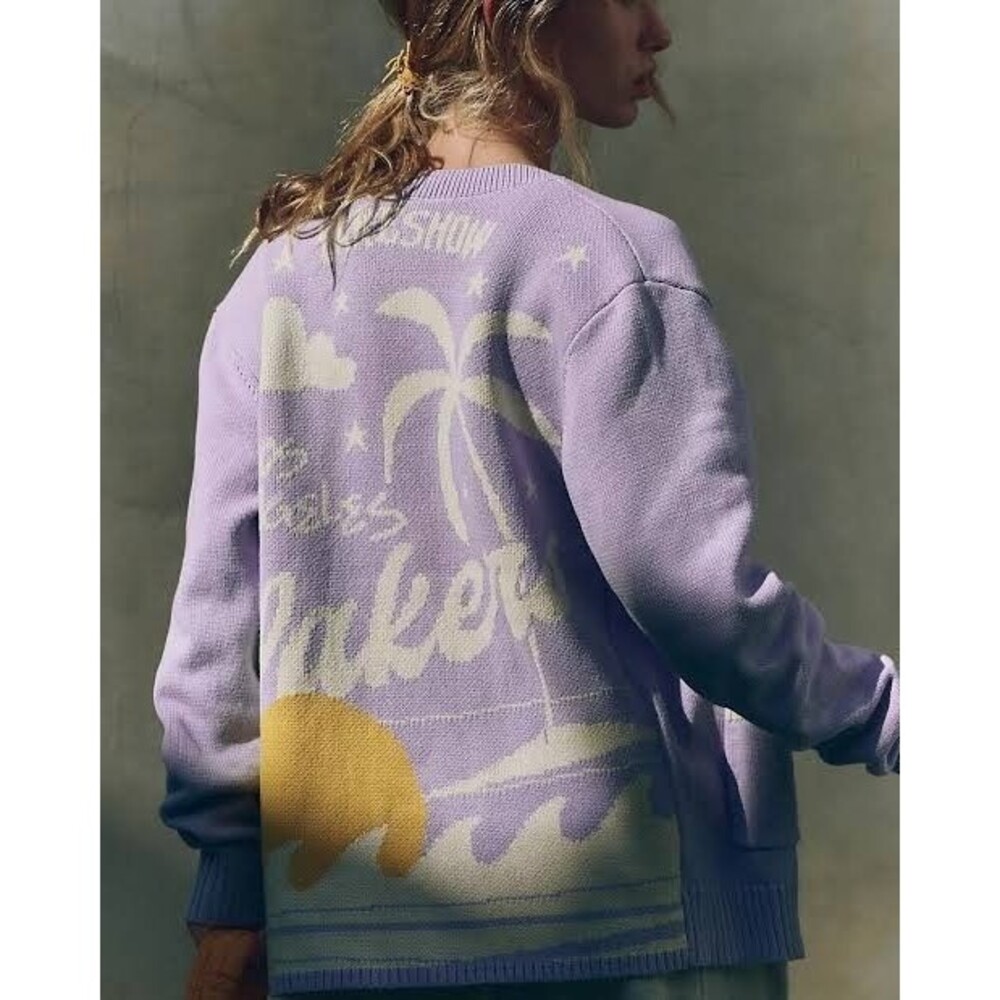 FP Free People Movement X The Wild Collective LA Lakers Cardigan Sweater Size S